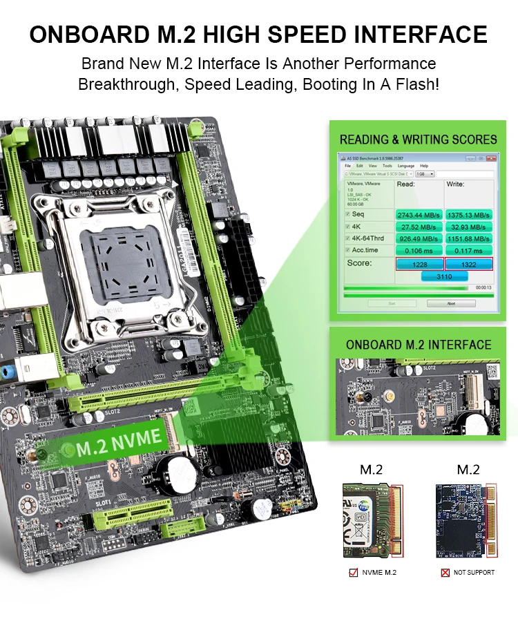 Jingsha X79 M2 материнская плата LGA2011 ATX USB2.0 SATA3 PCI-E NVME M.2 SSD поддержка памяти REG ECC и процессор Xeon E5