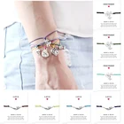 Женские регулируемые браслеты Древо жизни, ювелирные изделия с карточками, серебряная подвеска