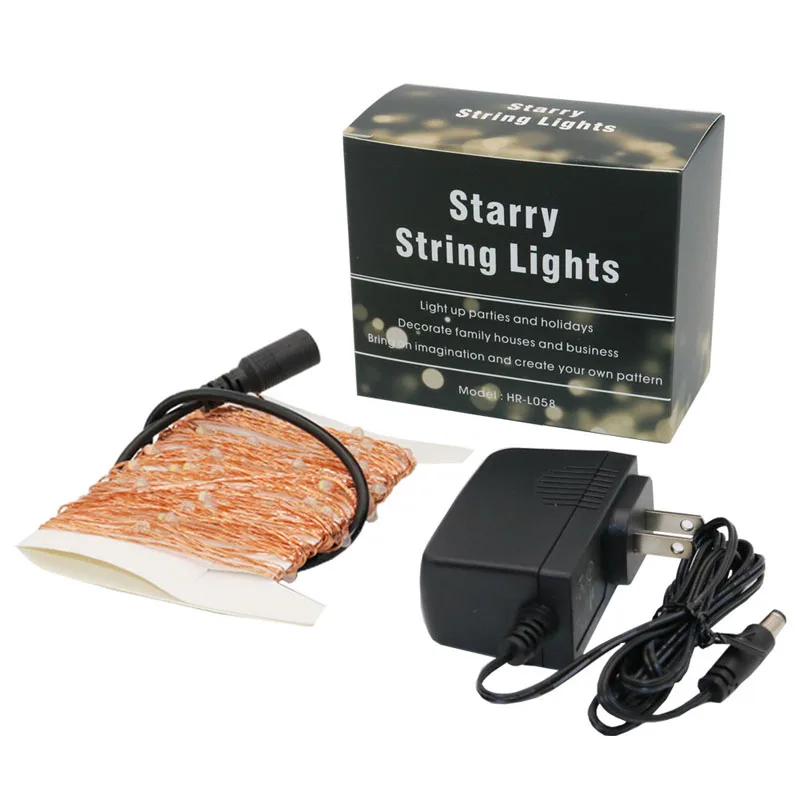 20 м 66ft светодиодные сказочные Звездные струнные огни веревка украшение для