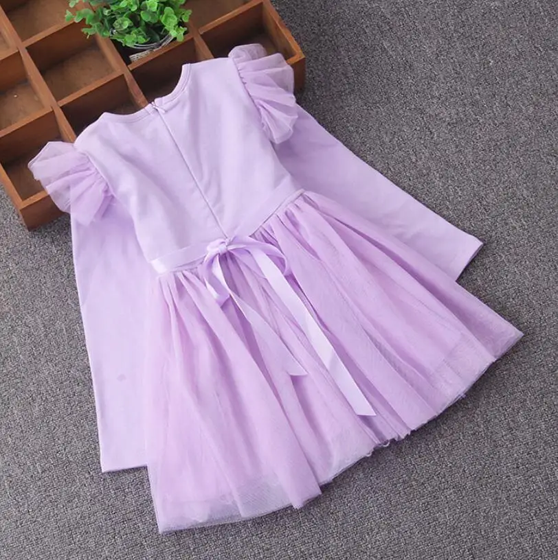 Новинка 2018 демисезонная одежда для девочек детская платья принцессы кружевное