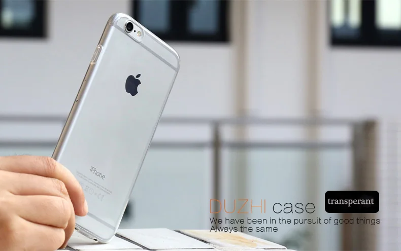 Ultrathin HD Transparent Slim Phone Cases For Apple iphone 6 /6S/6 Plus/6S Plus Soft Imported TPU Case Cover DUZHI Brand BA176 | Мобильные
