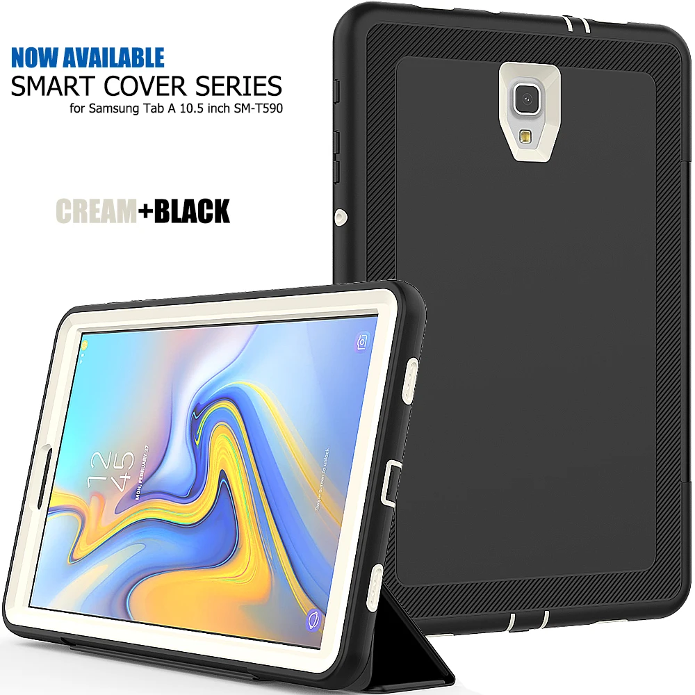 Противоударный Магнитный умный чехол для Samsung Galaxy Tab A 10 5 T590 T595 T597 | Компьютеры и