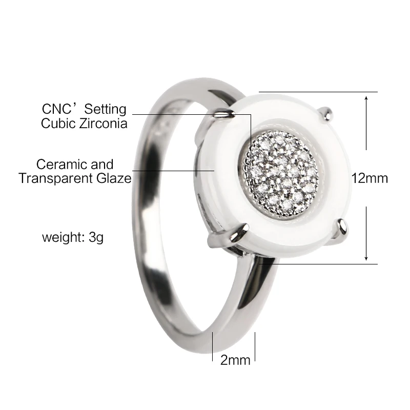 Новинка набор керамических колец шириной 3 мм изысканные круглые керамические