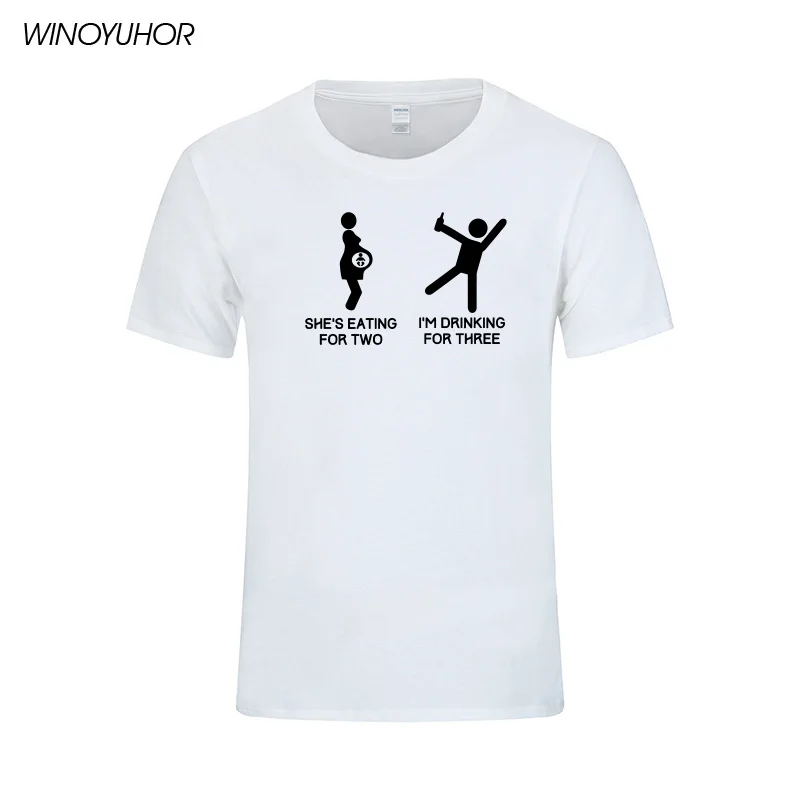Забавные футболки с принтом для беременных женщин мужские летние повседневные