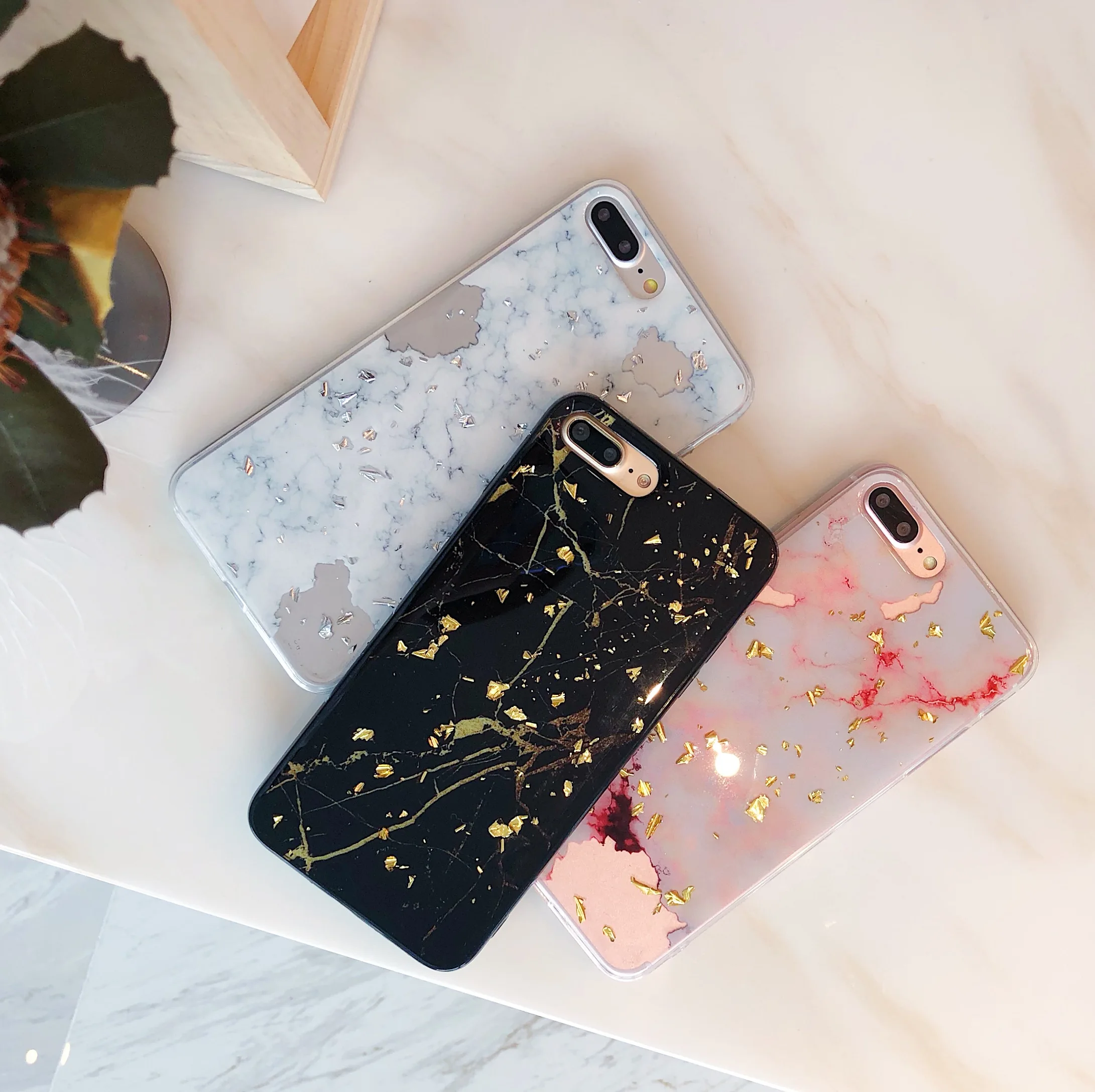 Роскошные золотые Фольга Bling Мрамор чехол для iPhone X XS Max XR Мягкий ТПУ 7 8 6 6s плюс