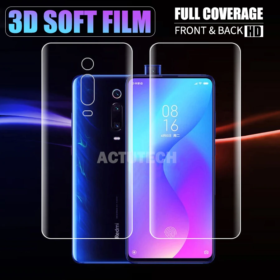 Передняя и задняя 3D Защитная пленка для экрана защитная из ТПУ Xiaomi Redmi K20 Pro мягкая