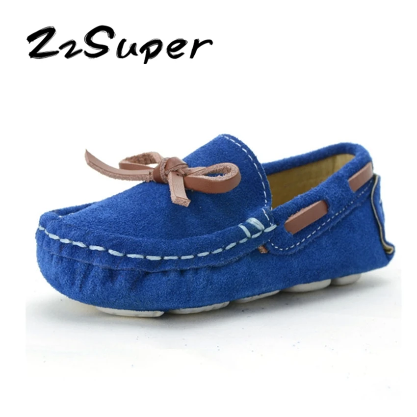ZzSuper новый для маленьких мальчиков Лоферы Туфли без каблуков из мягкой кожи