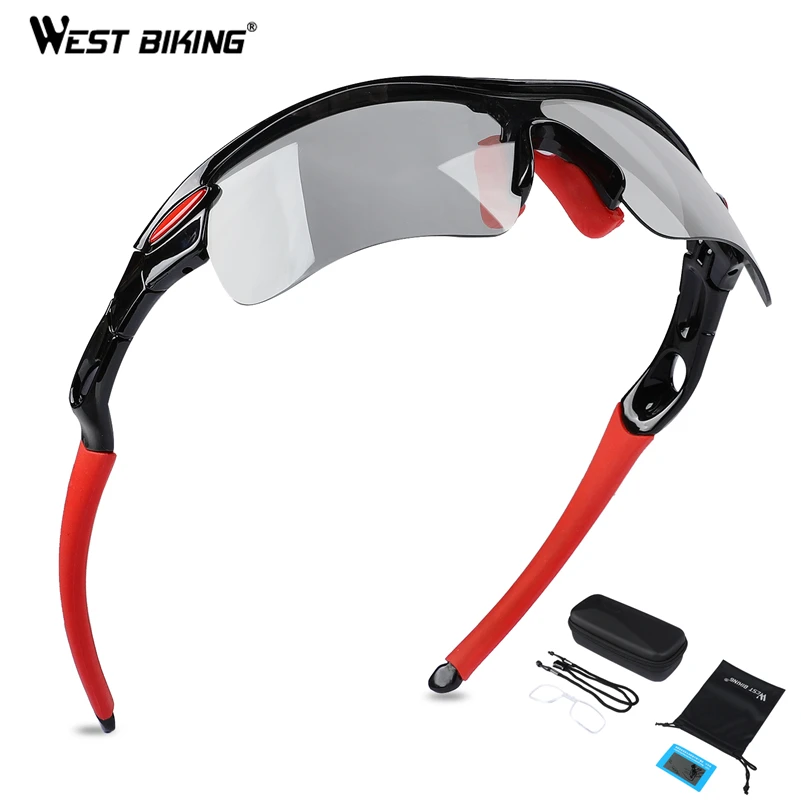 WEST BIKING фотохромные поляризационные велосипедные очки UV400, дорожные MTB велосипедные очки, очки для близорукости, спортивные солнцезащитные очки, походные очки