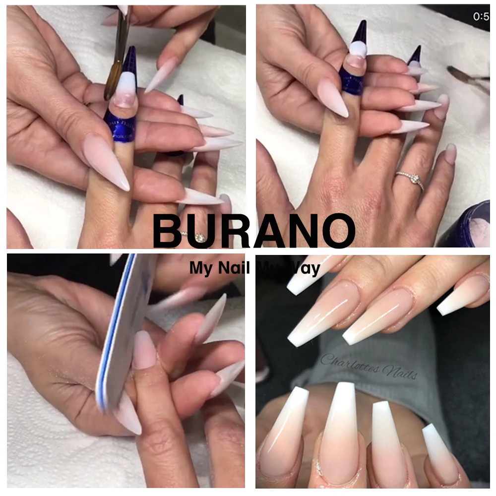 Burano, Новое поступление, акриловый набор для дизайна ногтей, УФ/светодиодный светильник для ногтей, сушилка, акриловый набор для ногтей, набор с лампой, комплект инструментов для маникюра 011