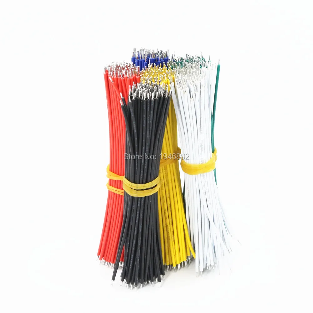 100 шт./лот 26awg-15 см UL 1007 двойная головка Луженый кабель припой Fly jumper провод