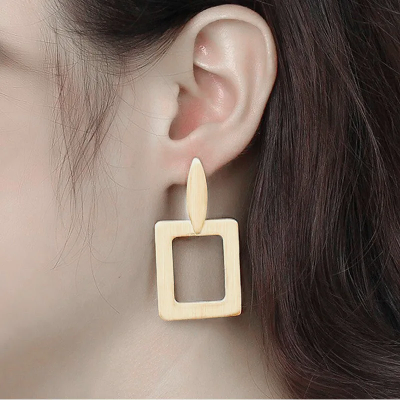 Женские серьги подвески из нержавеющей стали золотого цвета|Серьги-подвески| |