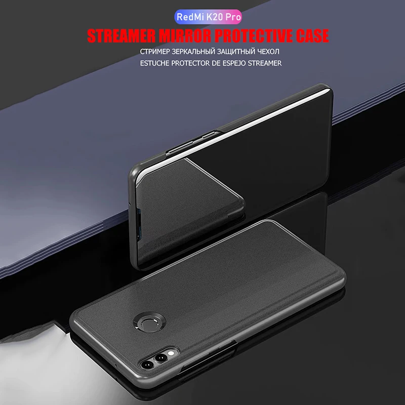 Чехол Alxun для Xiaomi Redmi K20 Pro зеркальный кожаный флип чехол с подставкой умный задний
