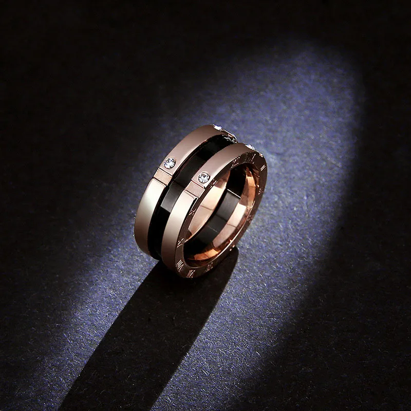 Классический Одежда высшего качества Titanium стали розового цвет золотистый 8 мм