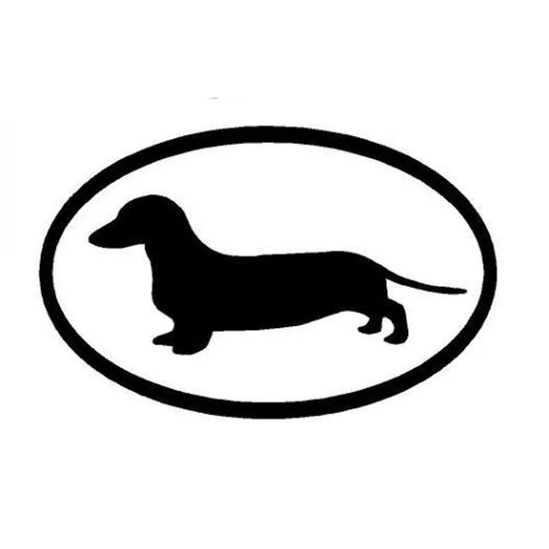 

15.2*9.8CM Dachshund Dog Vinyl Decal Car Cover Scratches Animal Personality Cartoon Stickers Black/Sliver C6-1210