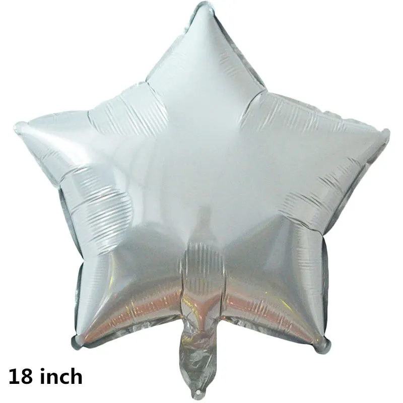 18inch white Star С Днем Рождения гирлянда из букв воздушный шар хвост Вечерние Декорации фольга бумага воздушный шар "Конфетти" падение день рождения поставки - Цвет: 18inch white Star