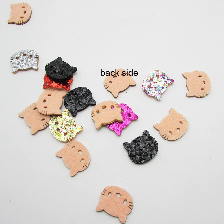 Патчи с блестками для головы Китти 18 шт. мягкими вставками 2 2x1 8 см Аппликации