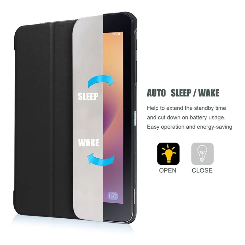 CucKooDo For Tab A 8.0'' 2017 Slim Fit Smart Rubber Case Cover with Auto Wake/Sleep for Samsung Galaxy 8.0 inch SM-T380 |