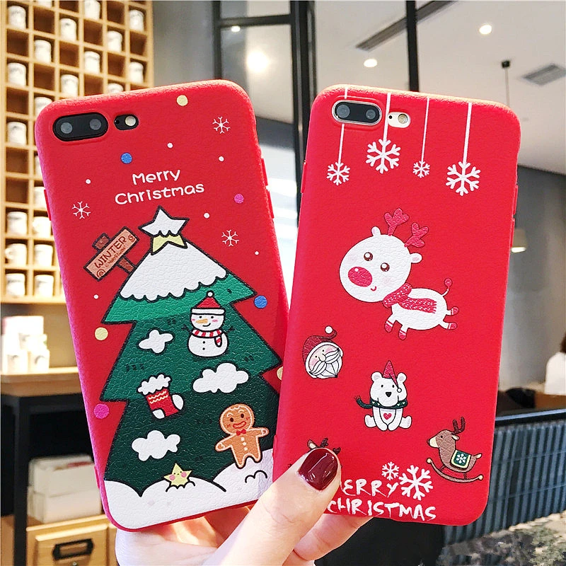 Чехол для телефона CASEIER iPhone 7 Plus мягкий Рождественский чехол X XS Max XR 8 6 6s 5 5S SE хит