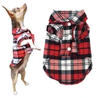 Сезон: весналето Одежда для маленьких собак и кошек, классическое платье в клетку щенок футболка мужская с кошкой для собак рубашки для мальчиков хлопок, для чихуахуа, йоркширского терьера жилет Костюмы