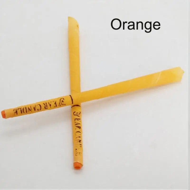 02 Orange Y& W& F 2 шт. яркие цвета ушной раковины свечи полые смесь шишки пчелиный воск для чистки сна помощь Инструмент натуральный ароматерапия макияж набор - Цвет: 02 Orange