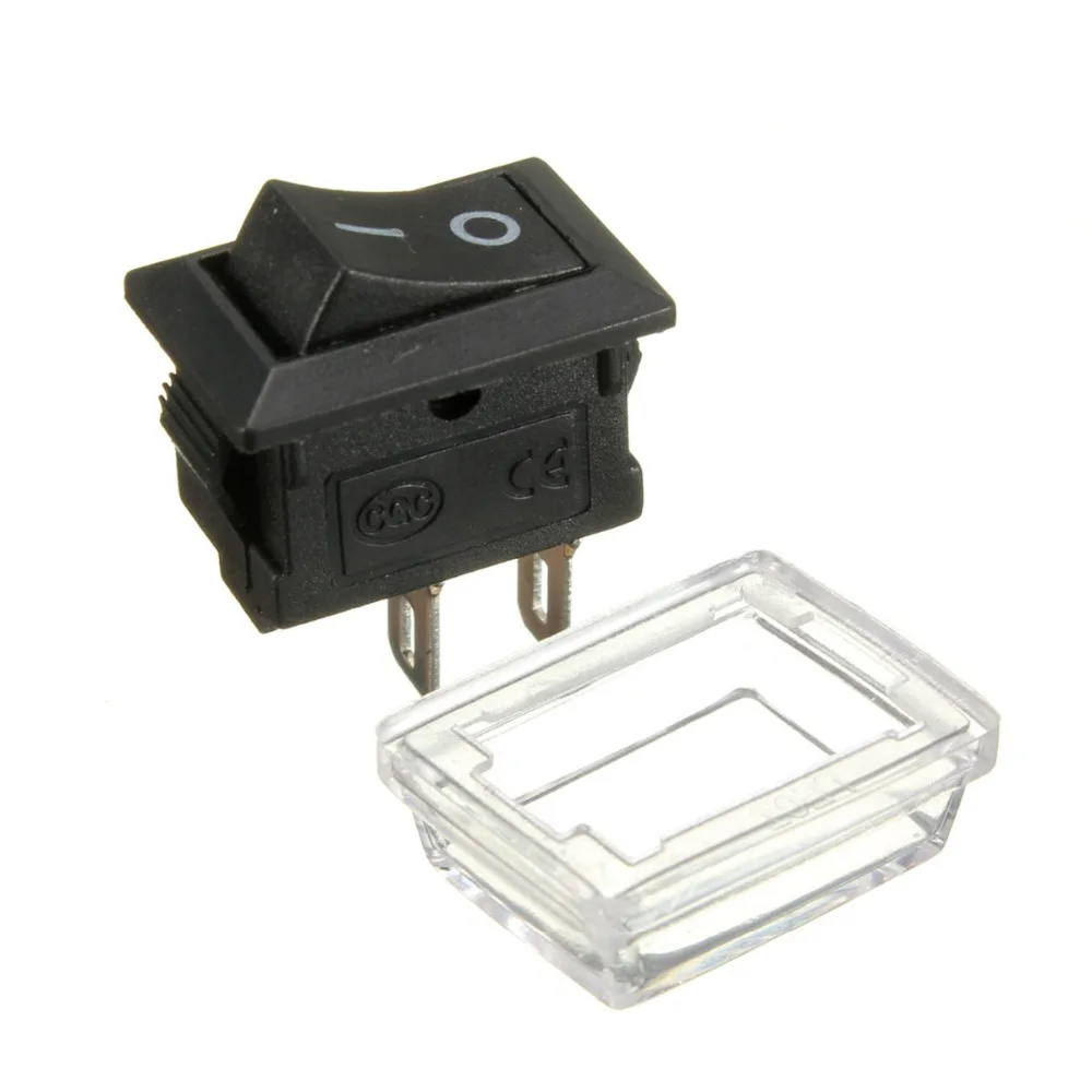 1 шт. Новый 2Pin на/выкл прямоугольник Водонепроницаемый кулисный переключатель +