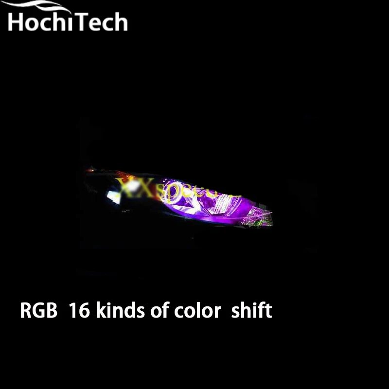 2 шт. супер яркий 7 цветов RGB комплект светодиодов глаза ангела с пультом