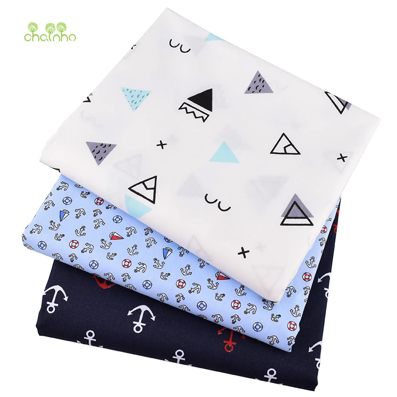 

Chainho,Ocean Series,Printed Twill Cotton Fabric,For DIY Quilting Sewing Baby&Children Sheet,Pillow Material,Meter 100x160cm