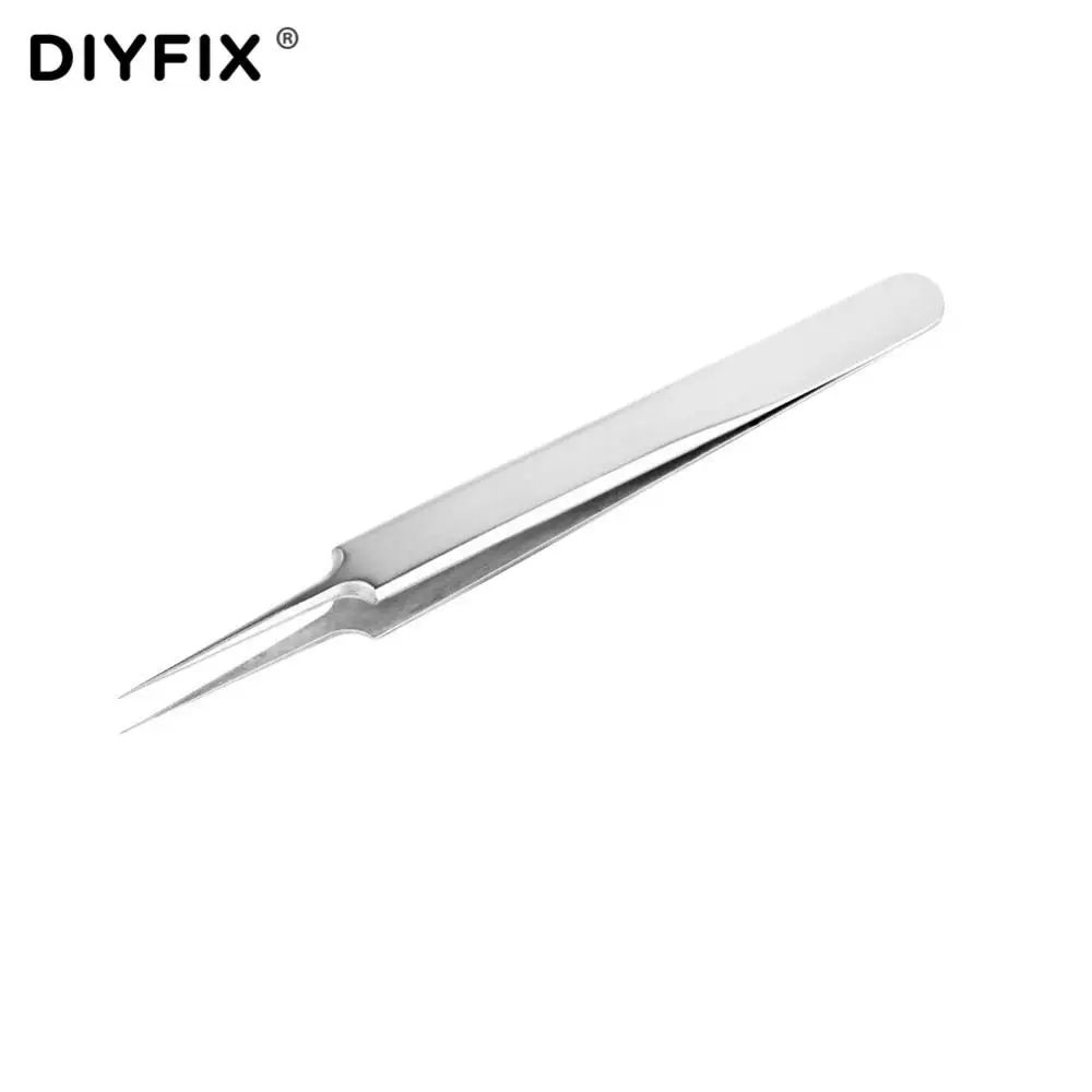 DIYFIX акне угри пинцеты для удаления угрей и пятен прыщей удалители точка изгиб Gib головы Комедон экстрактор уход за кожей лица Инструменты - Тип головки пинцета: Straight Head