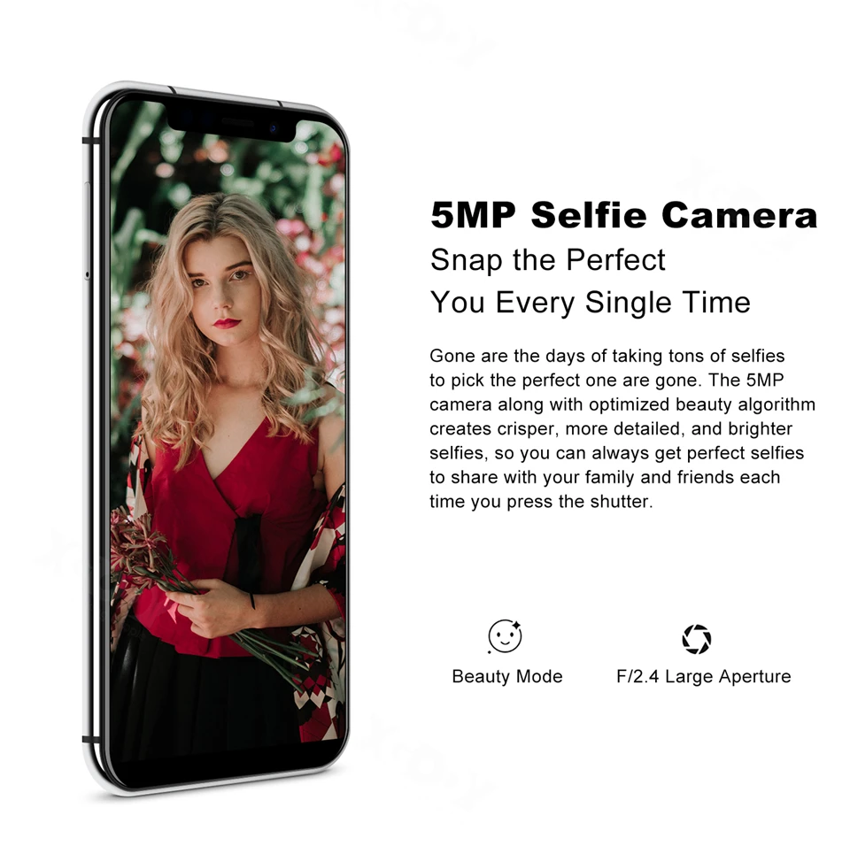 XGODY Dual 4G Sim смартфон Fluo N Face ID 5,7 дюймов 19:9 экран Android 8,1 мобильный телефон 3 ГБ+ 32 ГБ четырехъядерный 8 Мп камера