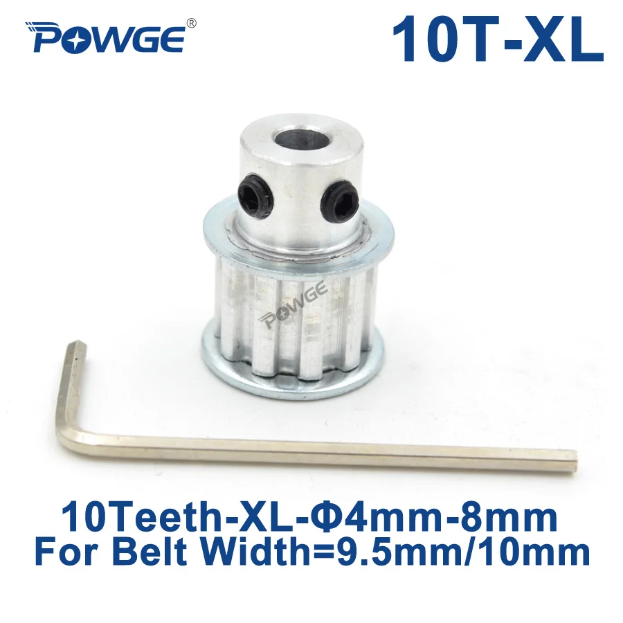 

Зубчатый шкив POWGE XL, 10-XL-037 BF 10 зубьев 10 T, тип 10 зубьев, диаметр отверстия 4/5/6/6/7/8 мм для ширины 9,5 мм
