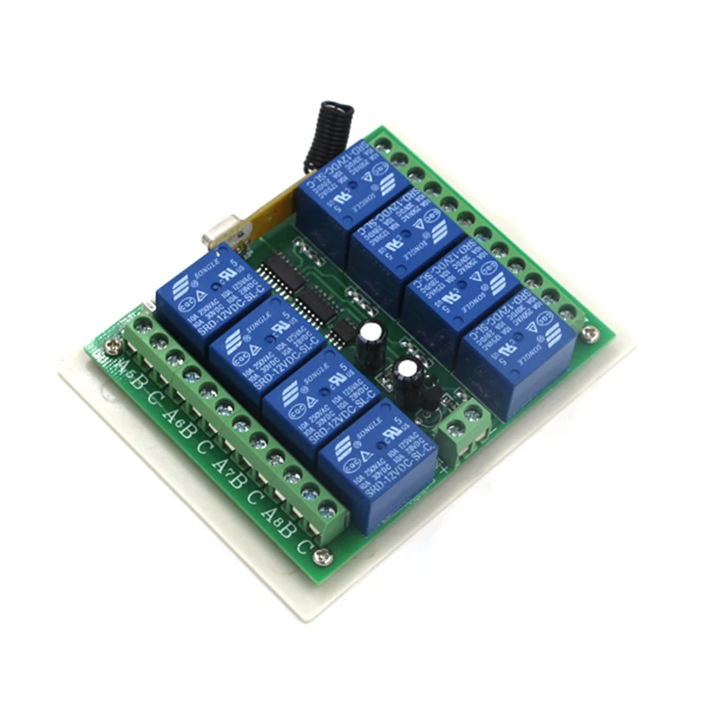 DC 12V 8CH RF Беспроводная лампа 315/433 MHZ 1 передатчик и 2 приемника 4108|transmitter switch|receiver