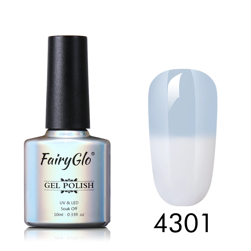 FairyGlo10ML серый температурный изменяющий Цвет Гель лак для ногтей термальный УФ