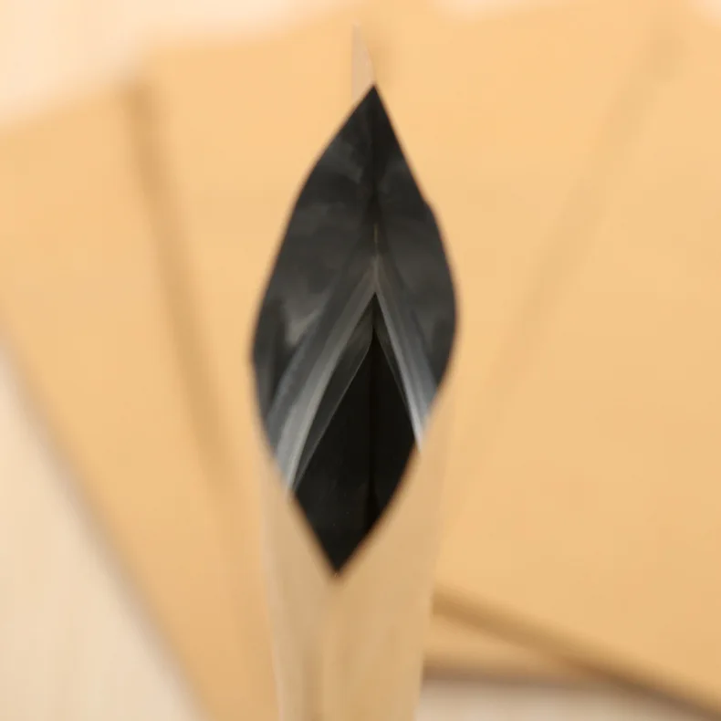 Оптовая продажа 200 шт./лот коричневые пакеты на молнии из крафт бумаги Ziplock