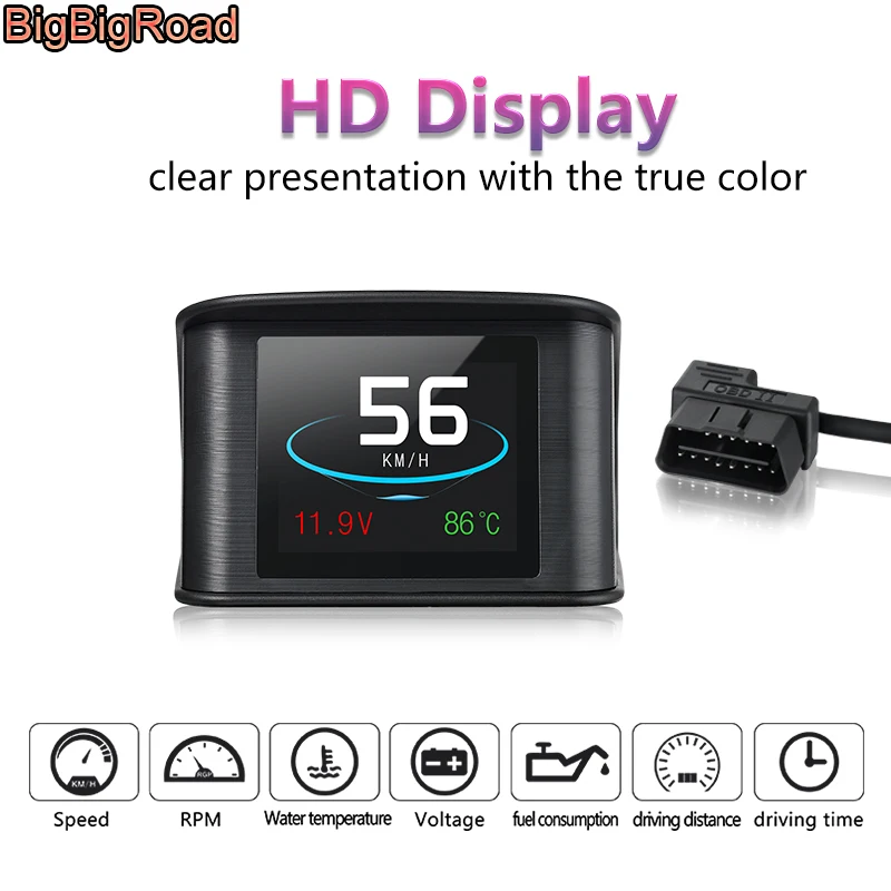 BigBigRoad автомобильный Hud OBD2 лобовое стекло проектор дисплей для Nissan Note Almera Teana Maxima