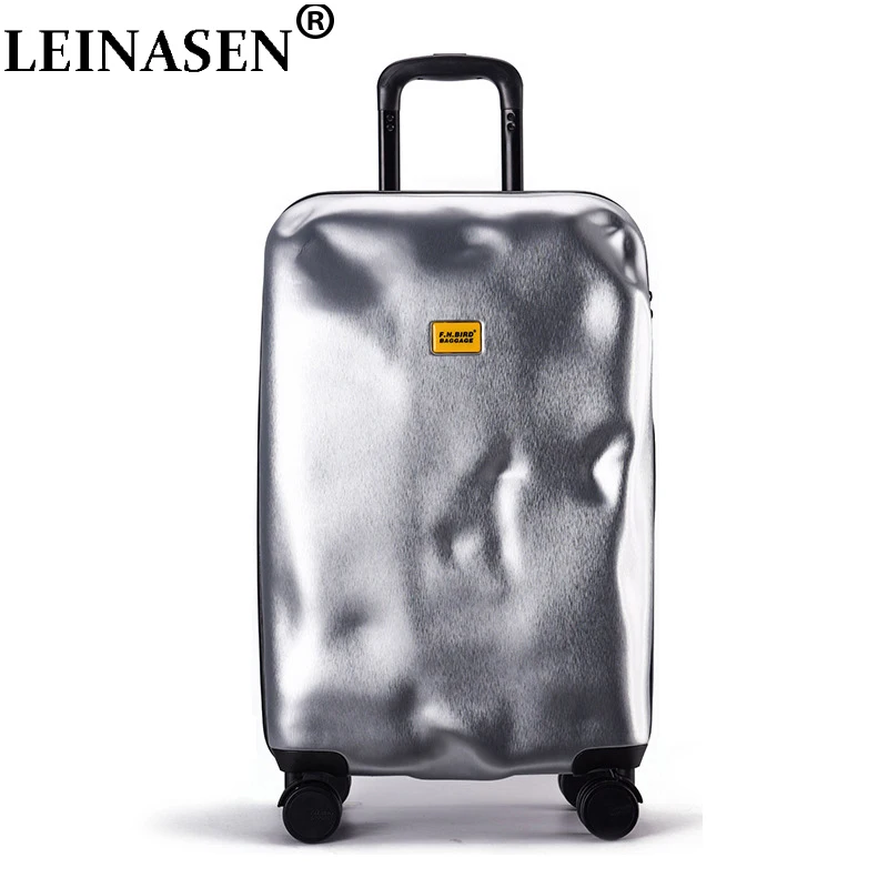 

Rolling Spinner Luggage travel suitcase Women Trolley case with Wheels 20inch boarding Carry On Travel Bag Trunk Retro suitcase