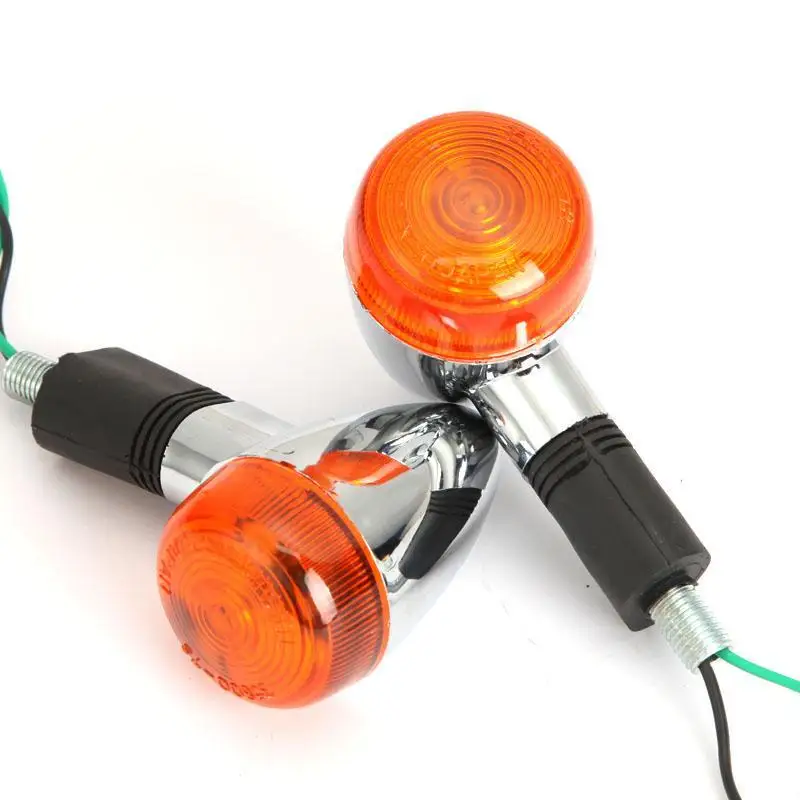 2x 12V Universal Motorcycle Turn Signal Light Amber Indicator Lamp Bullet Flash Bike Blinkers For Harley Davidson |