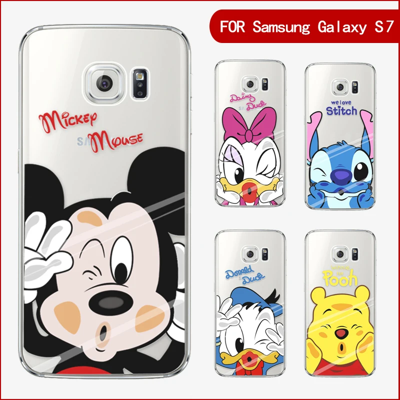 Ультратонкий Мультфильм Назад Телефоны Случаи Обложка Для SAMSUNG Galaxy S6 S7