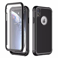 for iphone xr case shock dirt snow proof protection with touch id for iphone xr 6 1 inch phone case cover clear