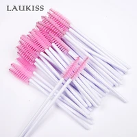 50pcs eyelashes brushes disposable mascara wands applicator wand brushes eyelash comb brushes spoolers makeup tools laukiss