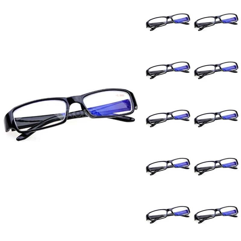 Очки для чтения с полуободковой оправой мужчин и женщин цвет черный зеркальные 1-1