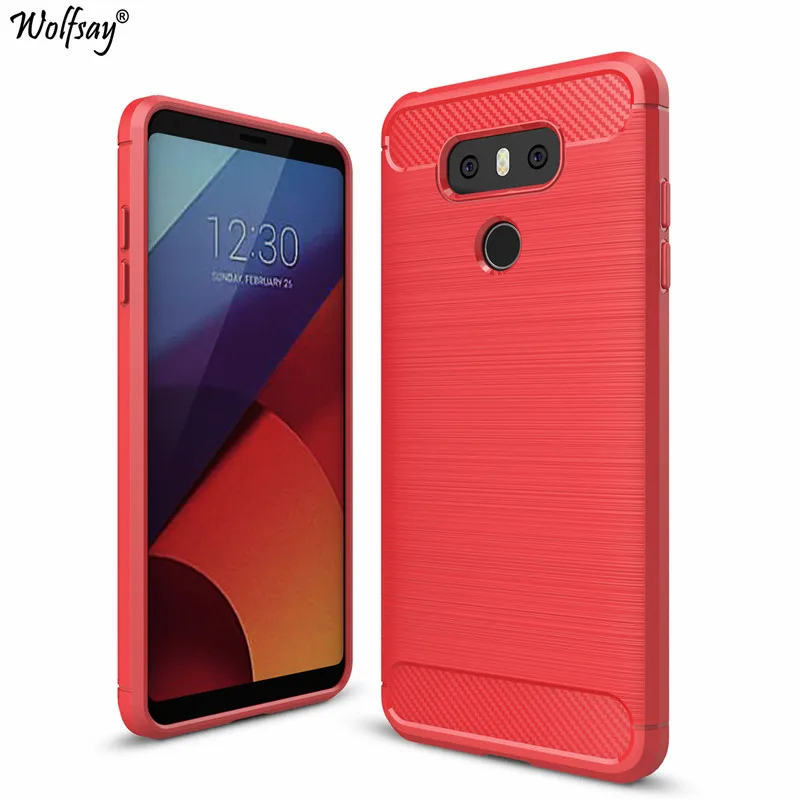 Чехол Wolfsay для телефона LG G6 чехол H870 H871 двойной резиновый силиконовый мягкий