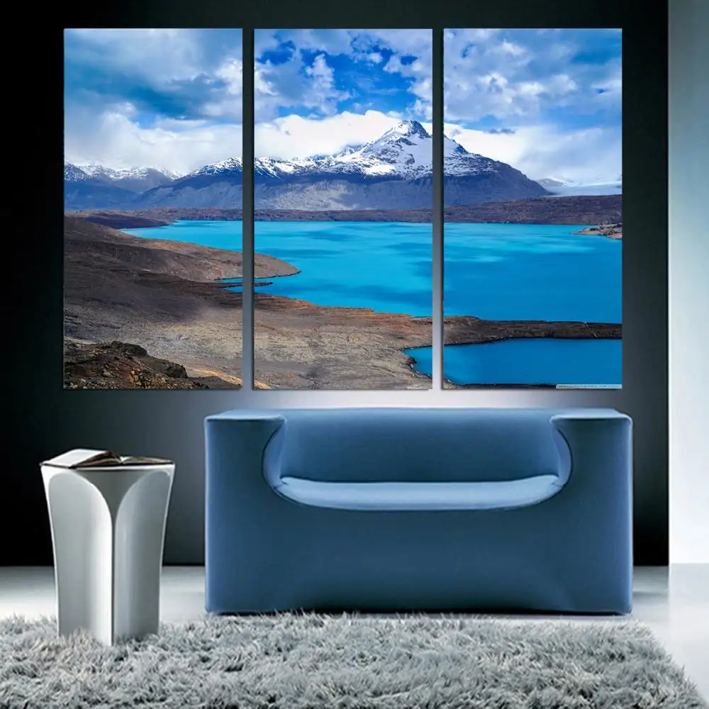 

Drop shipping 3 Panel printed painting Landscape painting Wall Art Picture Home Decoration Living Room Modern painting LS484