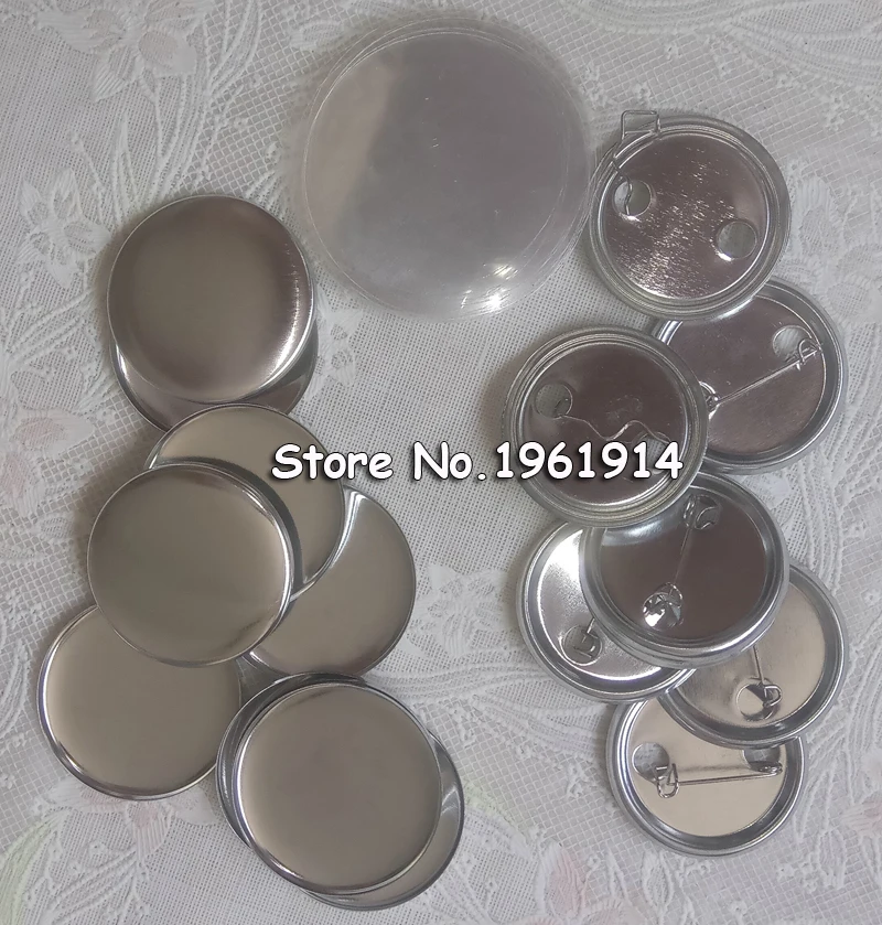 1-1/4" 32mm 100 Sets NEW Professional All Steel Badge Button Maker Pin Back Metal Pinback Button Supply Materials images - 6