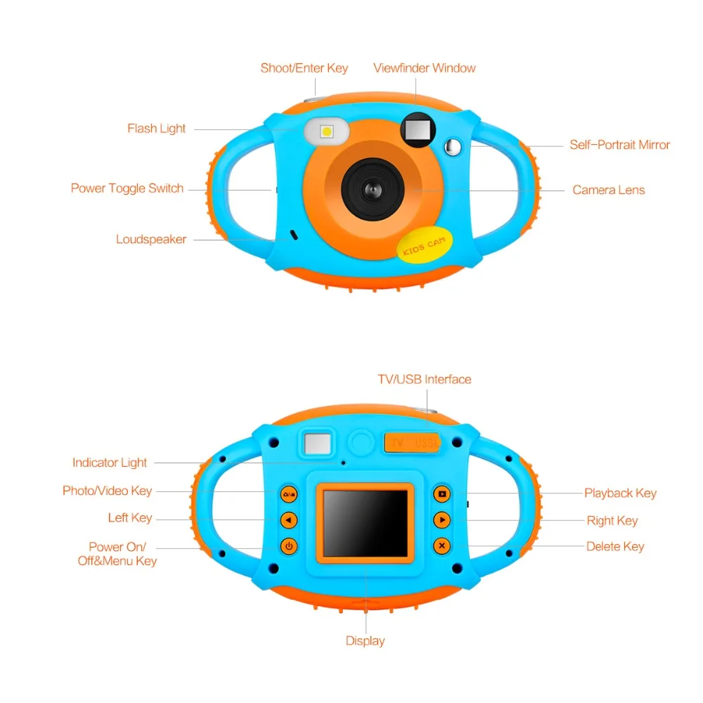 Богатые мини Цифровые Детские камеры 5MP HD проекция фото цифровая портативная