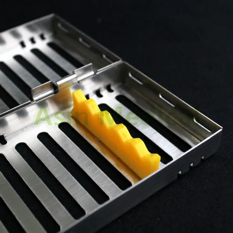 

New Arrival 1 pc Dental Disinfection Sterilization Brackets Cassette Case Rack Tray Box for 5 pcs Surgical Instruments