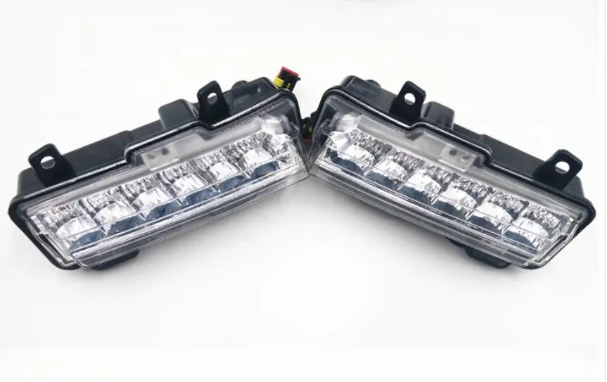 Темно-серый CAPQXFor Mitsubishi Pajero 4 P4 Montero передний бампер DRL Дневной ходовой светильник противотуманный светильник рамка крышка с жгутом - Цвет: Темно-серый