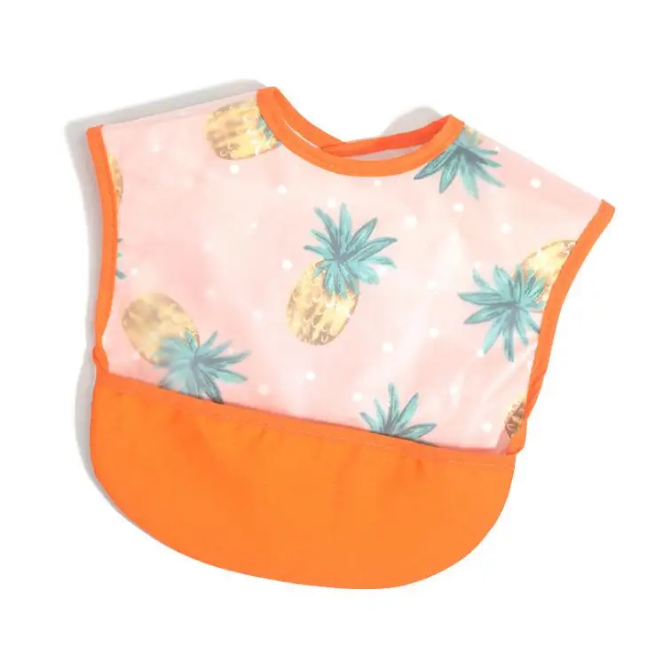 Waterproof Coverall Girl Boy Kid Junior Bib Short Sleeve Art Smock EVA Baby bibs Burp clothes easy clean Cute baby saliva towel | Детская