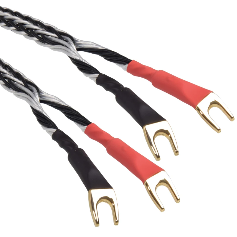 ATAUDIO медный и серебристый Hifi динамик скачок кабель Высокое качество