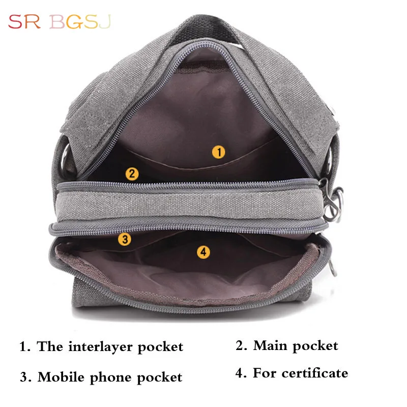 Бесплатная доставка 3 стиля многофункциональная Повседневная парусиновая мужская сумка мессенджер Ретро