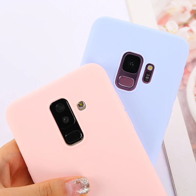 Матовый Мягкий силиконовый чехол из ТПУ для Samsung Galaxy S7 Edge S8 S9 S10 S10e Note 8 9 A8 J6 J4 Plus J8 2018